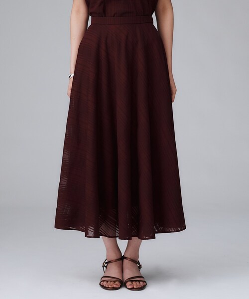 UNTITLED（アンタイトル）の「【セットアップ可/後ろウエストゴム】シアーチェックスカート（スカート・レディース・パープル系/チャコールグレー・50/48/46/44/42/04/03/02/01/00）」の13枚目の写真