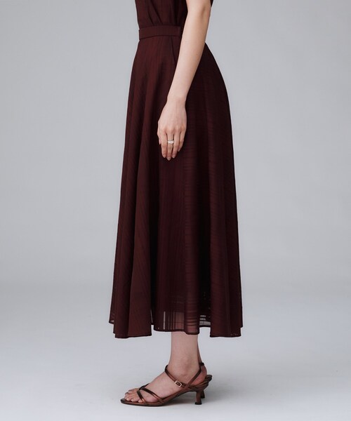 UNTITLED（アンタイトル）の「【セットアップ可/後ろウエストゴム】シアーチェックスカート（スカート・レディース・パープル系/チャコールグレー・50/48/46/44/42/04/03/02/01/00）」の14枚目の写真