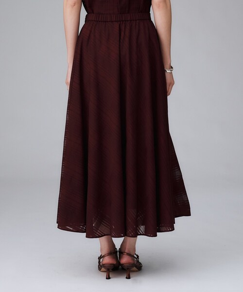 UNTITLED（アンタイトル）の「【セットアップ可/後ろウエストゴム】シアーチェックスカート（スカート・レディース・パープル系/チャコールグレー・50/48/46/44/42/04/03/02/01/00）」の15枚目の写真