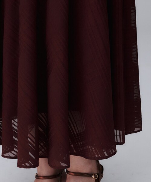 UNTITLED（アンタイトル）の「【セットアップ可/後ろウエストゴム】シアーチェックスカート（スカート・レディース・パープル系/チャコールグレー・50/48/46/44/42/04/03/02/01/00）」の20枚目の写真