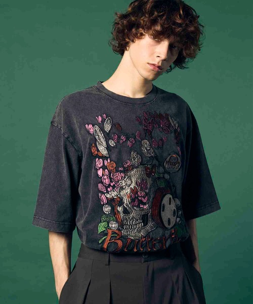MAISON SPECIAL Prime-Over Crew Neck Tシャツ Various Artists Embroidery Prime-Over Crew Neck T-Shirt