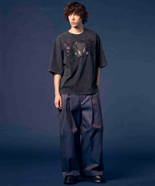 UNISEX》Various Artists Embroidery Prime-Over Crew Neck T