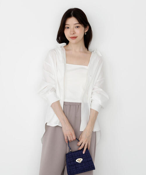 PROPORTION BODY DRESSING（プロポーションボディドレッシング）の「＜ウォッシャブル＞バックリボンシャツ / 1215210911（シャツ/ブラウス・レディース・ホワイト/ブルー系その他/ブルー・FREE）」の2枚目の写真