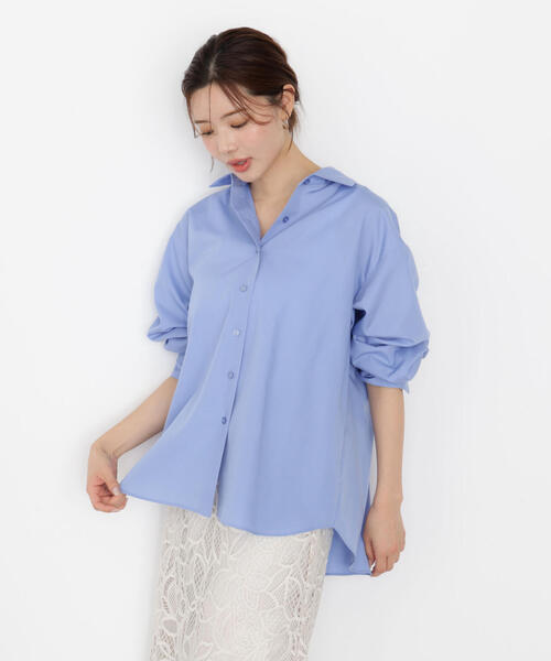 PROPORTION BODY DRESSING（プロポーションボディドレッシング）の「＜ウォッシャブル＞バックリボンシャツ / 1215210911（シャツ/ブラウス・レディース・ホワイト/ブルー系その他/ブルー・FREE）」の3枚目の写真