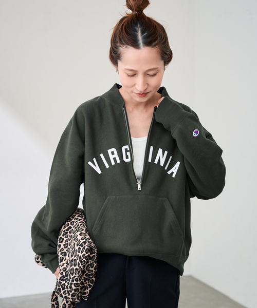 新品未使用フレームワーク　チャンピオン別注リバースウィーブ　ロゴハーフジップ ≪追加≫Champion/チャンピオン 別注ハーフZIPリバースウィーブ11.5oz