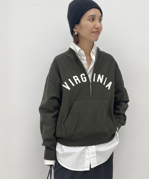 新品未使用　タグ付　Champion framework 別注 ロゴハーフジップ FRAMeWORK｜Champion/チャンピオン 別注REVERSE WEAVE11.5OZロゴハーフ