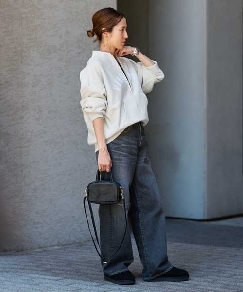 FRAMeWORK別注チャンピオン ハーフジップスエット ≪追加≫Champion/チャンピオン 別注ハーフZIPリバースウィーブ