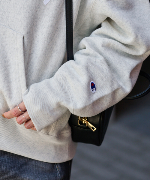 Champion/チャンピオン 別注REVERSE WEAVE11.5OZロゴハーフジップ