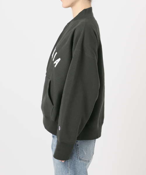 FRAMeWORK（フレームワーク）の「Champion/チャンピオン 別注REVERSE WEAVE11.5OZロゴハーフジップ（スウェット・レディース・チャコールグレー/アイボリー・FREE）」の18枚目の写真