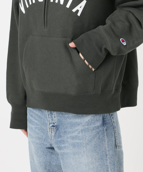 Champion/別注REVERSE WEAVE11.5OZロゴハ ーフジップ FRAMeWORK｜Champion/チャンピオン 別注REVERSE WEAVE11.5OZロゴハーフ