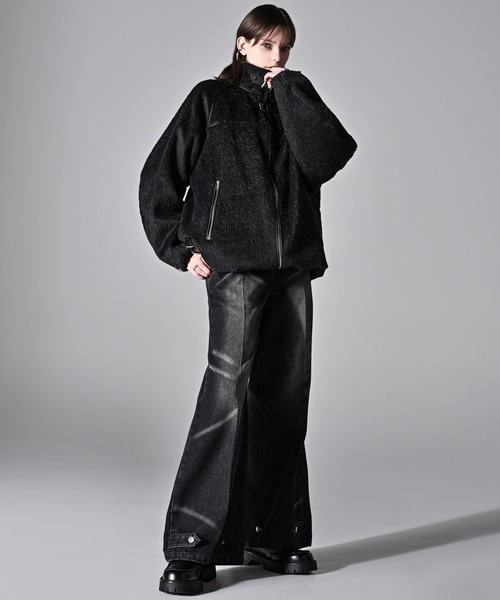 ADRER(アドラー)の「Bear piping shaggy blouson/ベアーパイピングシャギーブルゾン(ブルゾン・メンズ・ブラック/ブラウン・S/XS/L/M)」の13枚目の写真