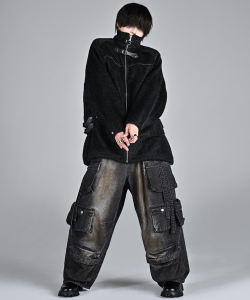 ADRER(アドラー)の「Bear piping shaggy blouson/ベアーパイピングシャギーブルゾン(ブルゾン・メンズ・ブラック/ブラウン・S/XS/L/M)」の11枚目の写真