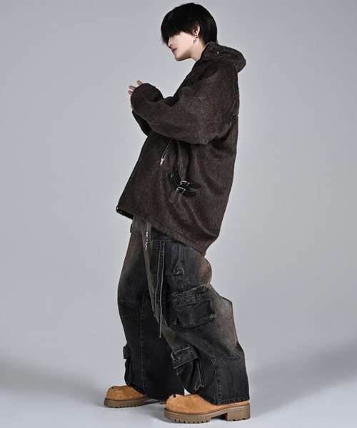 ADRER(アドラー)の「Bear piping shaggy blouson/ベアーパイピングシャギーブルゾン(ブルゾン・メンズ・ブラック/ブラウン・S/XS/L/M)」の16枚目の写真