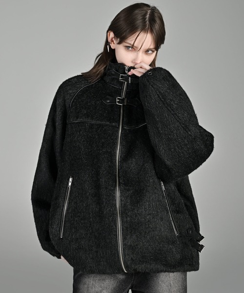 ADRER(アドラー)の「Bear piping shaggy blouson/ベアーパイピングシャギーブルゾン(ブルゾン・メンズ・ブラック/ブラウン・S/XS/L/M)」の4枚目の写真