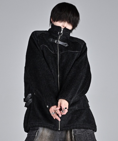 セール】Bear piping shaggy blouson/ベアーパイピングシャギー