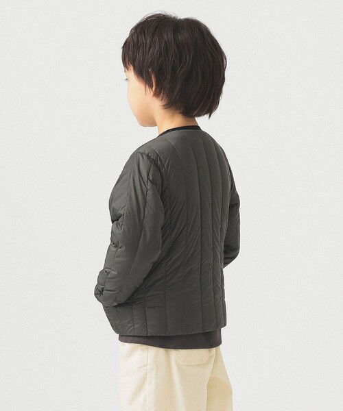 TAION（タイオン）の「【別注】TAION / チャイナボタン インナーダウン ブルゾン 2025FW（100～140cm）（ダウンジャケット/コート・キッズ・チャコールグレー/ミント・100/110/120/130/140）」の9枚目の写真