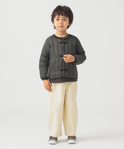 TAION（タイオン）の「【別注】TAION / チャイナボタン インナーダウン ブルゾン 2025FW（100～140cm）（ダウンジャケット/コート・キッズ・チャコールグレー/ミント・100/110/120/130/140）」の12枚目の写真