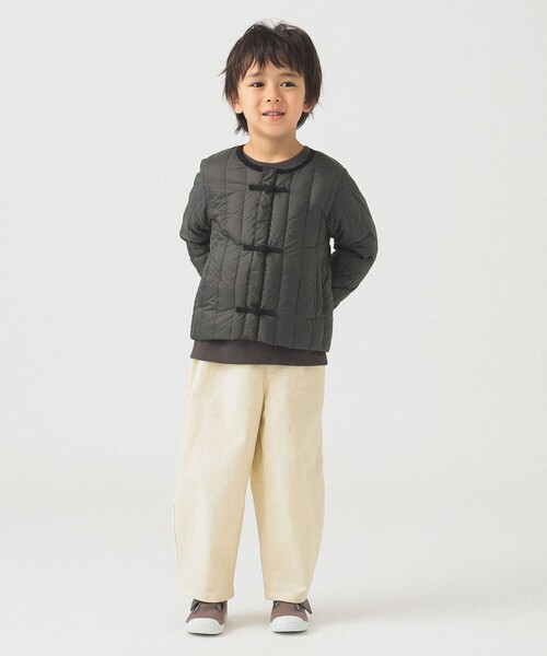 TAION（タイオン）の「【別注】TAION / チャイナボタン インナーダウン ブルゾン 2025FW（100～140cm）（ダウンジャケット/コート・キッズ・チャコールグレー/ミント・100/110/120/130/140）」の13枚目の写真