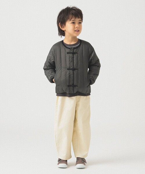 TAION（タイオン）の「【別注】TAION / チャイナボタン インナーダウン ブルゾン 2025FW（100～140cm）（ダウンジャケット/コート・キッズ・チャコールグレー/ミント・100/110/120/130/140）」の14枚目の写真