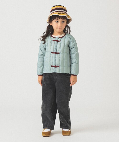 TAION（タイオン）の「【別注】TAION / チャイナボタン インナーダウン ブルゾン 2025FW（100～140cm）（ダウンジャケット/コート・キッズ・チャコールグレー/ミント・100/110/120/130/140）」の18枚目の写真