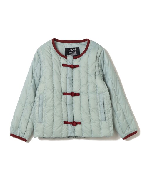 TAION（タイオン）の「【別注】TAION / チャイナボタン インナーダウン ブルゾン 2025FW（100～140cm）（ダウンジャケット/コート・キッズ・チャコールグレー/ミント・100/110/120/130/140）」の20枚目の写真