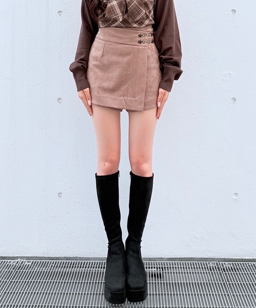 NOMAE（ノーマエ）の「スエードラップスカパン（スカート・レディース・アイボリー系/ブラック/ブラウン・FREE）」の16枚目の写真