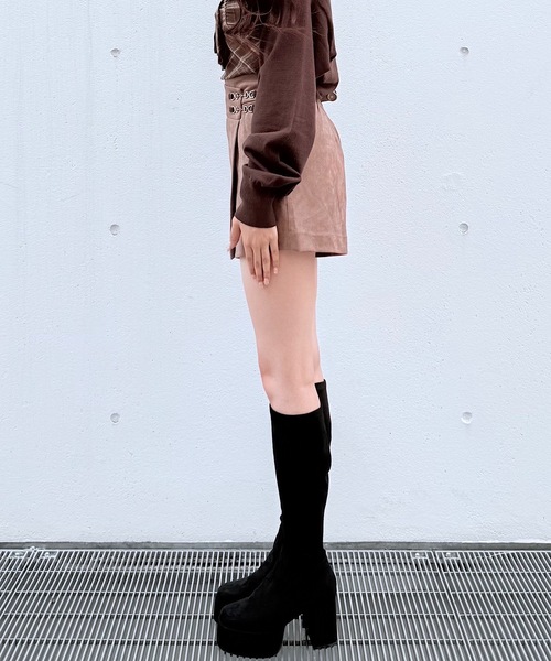 NOMAE（ノーマエ）の「スエードラップスカパン（スカート・レディース・アイボリー系/ブラック/ブラウン・FREE）」の17枚目の写真