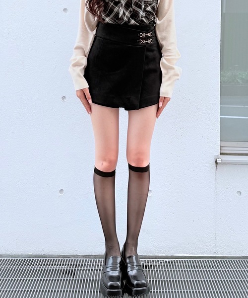 NOMAE（ノーマエ）の「スエードラップスカパン（スカート・レディース・アイボリー系/ブラック/ブラウン・FREE）」の10枚目の写真