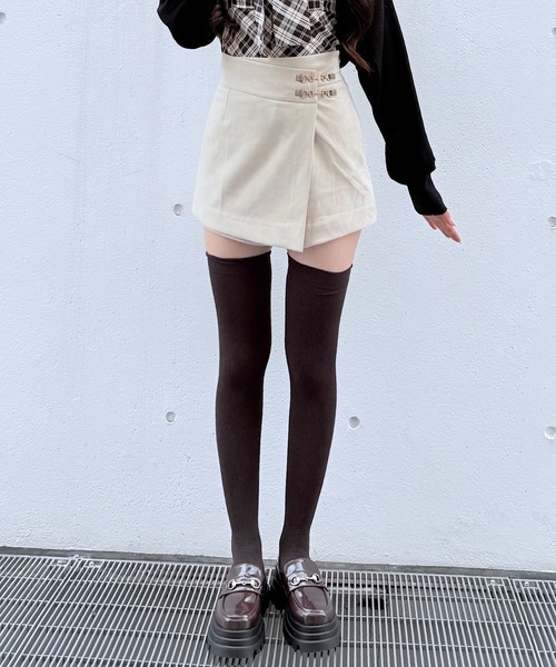 NOMAE（ノーマエ）の「スエードラップスカパン（スカート・レディース・アイボリー系/ブラック/ブラウン・FREE）」の20枚目の写真