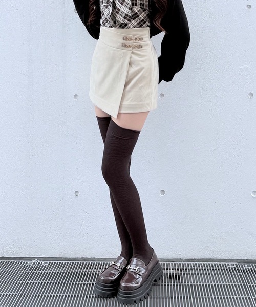 NOMAE（ノーマエ）の「スエードラップスカパン（スカート・レディース・アイボリー系/ブラック/ブラウン・FREE）」の19枚目の写真