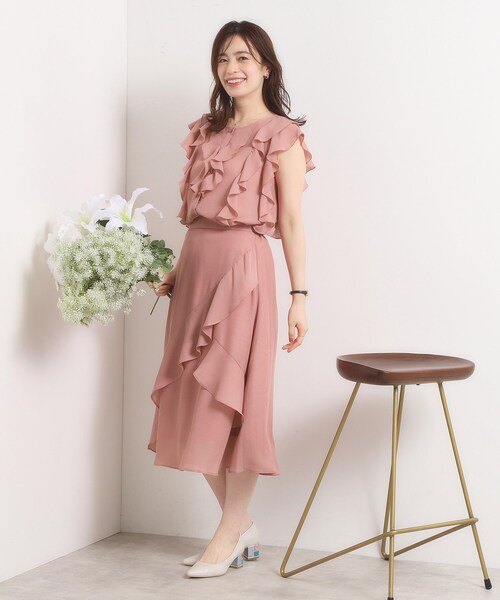 ITS'DEMO（イッツデモ）の「【手洗い可／セットアップ可】シアーフリルブラウス（シャツ/ブラウス・レディース・ダークブラウン/ブラック/ベビーピンク・00）」の15枚目の写真