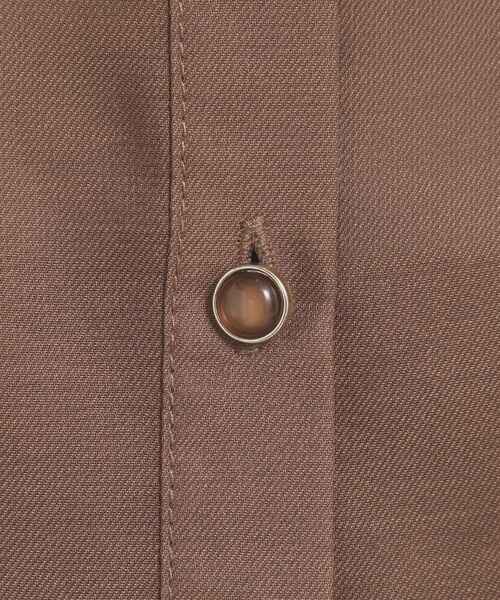 ITS'DEMO（イッツデモ）の「【手洗い可／セットアップ可】シアーフリルブラウス（シャツ/ブラウス・レディース・ダークブラウン/ブラック/ベビーピンク・00）」の10枚目の写真