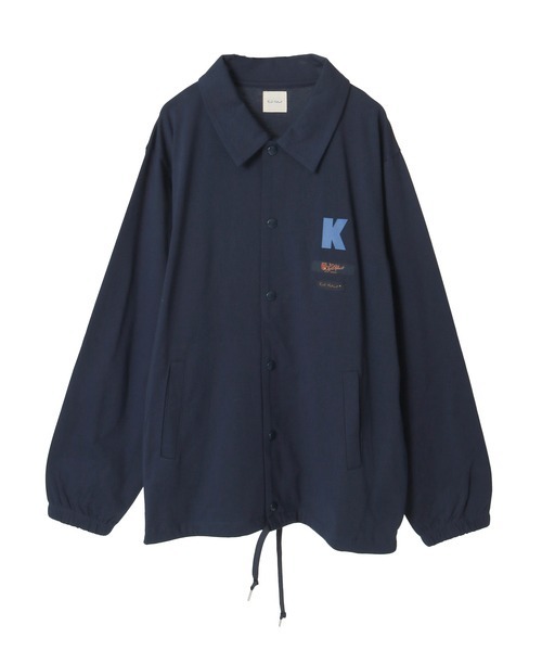 KARL HELMUT(カールヘルム)の「ロゴ&ネームワッペン付き度詰め天竺ジャケット(ブルゾン・レディース・ネイビー/ブラック/トップグレー・フリー)」の3枚目の写真
