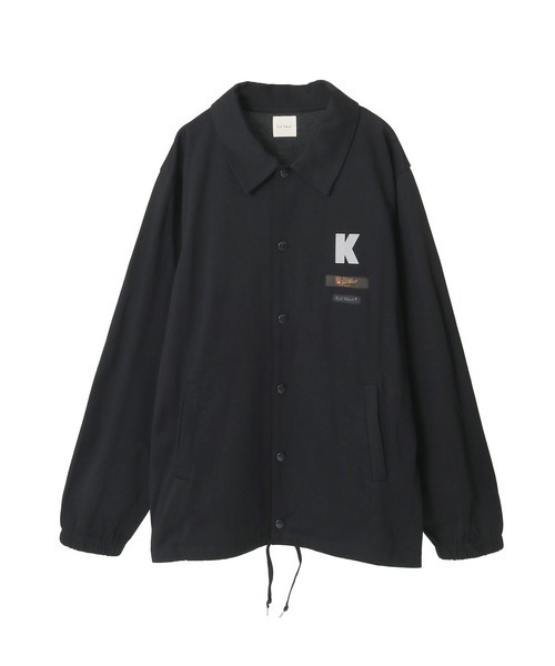 KARL HELMUT(カールヘルム)の「ロゴ&ネームワッペン付き度詰め天竺ジャケット(ブルゾン・レディース・ネイビー/ブラック/トップグレー・フリー)」の2枚目の写真