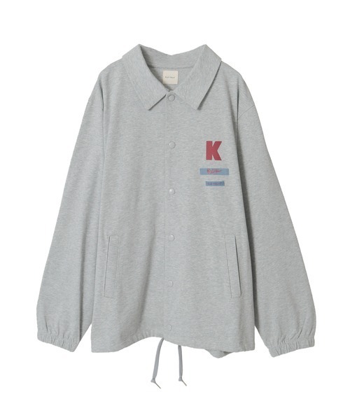 KARL HELMUT(カールヘルム)の「ロゴ&ネームワッペン付き度詰め天竺ジャケット(ブルゾン・レディース・ネイビー/ブラック/トップグレー・フリー)」の4枚目の写真