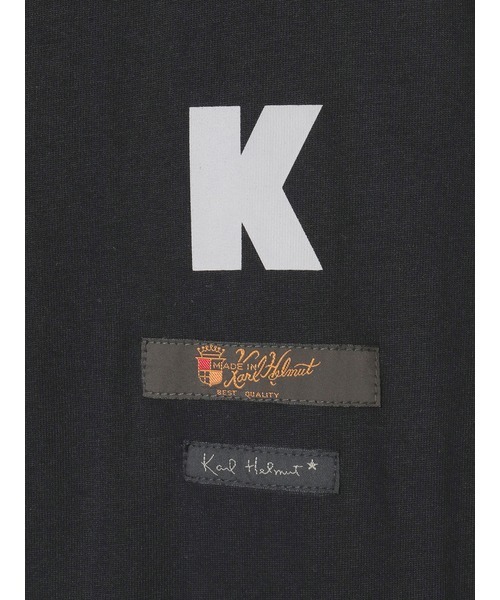 KARL HELMUT(カールヘルム)の「ロゴ&ネームワッペン付き度詰め天竺ジャケット(ブルゾン・レディース・ネイビー/ブラック/トップグレー・フリー)」の13枚目の写真