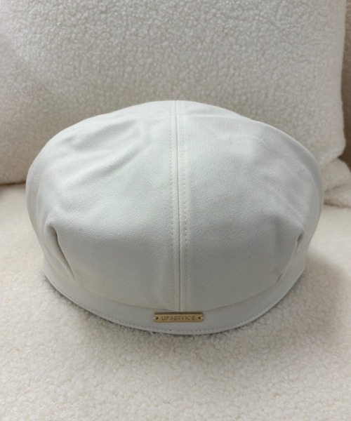 LIPSERVICE（リップサービス）の「ポイントプレートベレー（ハンチング/ベレー帽・レディース・ブラック/アイボリー・FREE）」の7枚目の写真