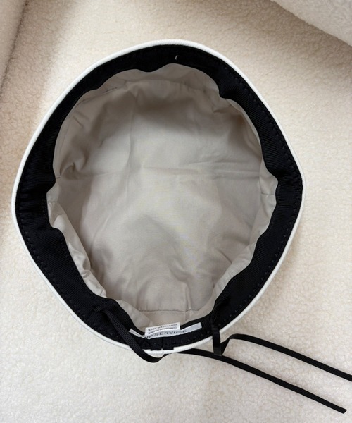LIPSERVICE（リップサービス）の「ポイントプレートベレー（ハンチング/ベレー帽・レディース・ブラック/アイボリー・FREE）」の9枚目の写真
