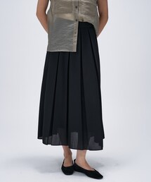 cloenc | 【手洗い可】ワイドプリーツスカート(スカート)