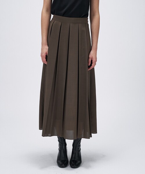 cloenc（クロエンス）の「【手洗い可】ワイドプリーツスカート（スカート・レディース・ダークグレー/ブラック/ブラウン系・01/02）」の15枚目の写真