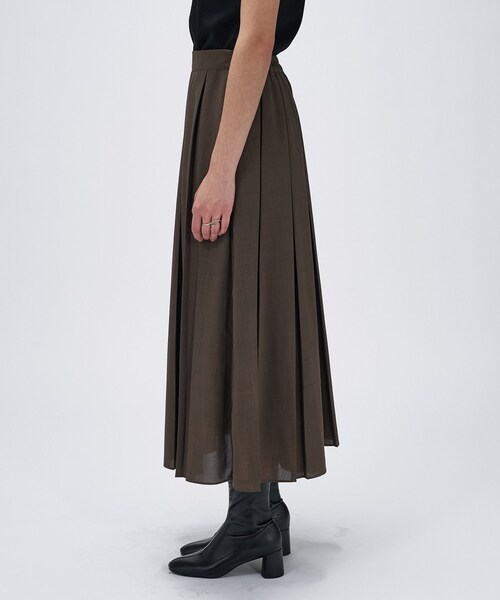 cloenc（クロエンス）の「【手洗い可】ワイドプリーツスカート（スカート・レディース・ダークグレー/ブラック/ブラウン系・01/02）」の16枚目の写真