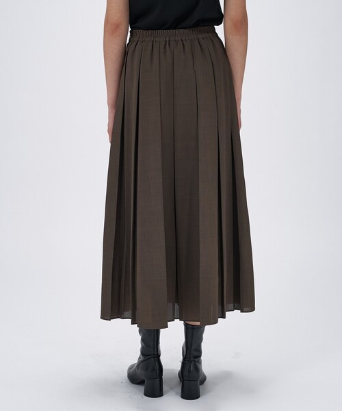 cloenc（クロエンス）の「【手洗い可】ワイドプリーツスカート（スカート・レディース・ダークグレー/ブラック/ブラウン系・01/02）」の17枚目の写真