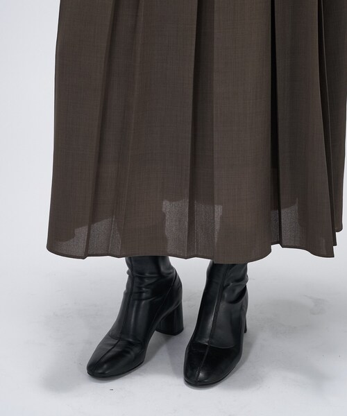 cloenc（クロエンス）の「【手洗い可】ワイドプリーツスカート（スカート・レディース・ダークグレー/ブラック/ブラウン系・01/02）」の22枚目の写真