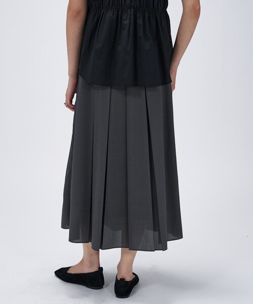 cloenc（クロエンス）の「【手洗い可】ワイドプリーツスカート（スカート・レディース・ダークグレー/ブラック/ブラウン系・01/02）」の5枚目の写真