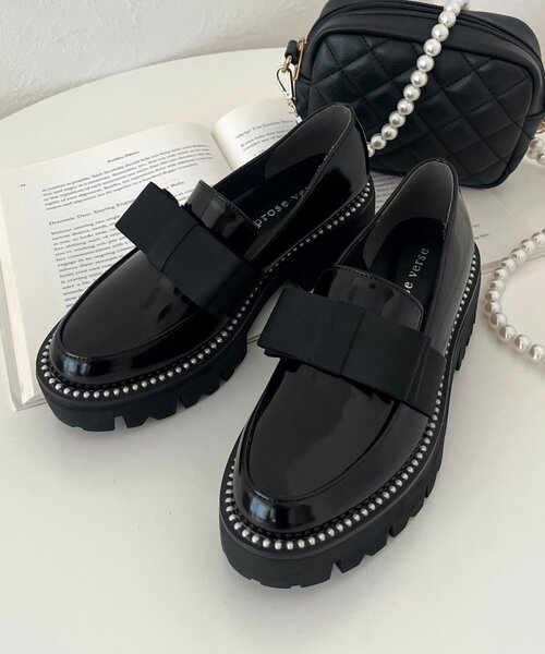 prose verse(プロズヴェール)の「リボンパールローファー(ローファー・レディース・ブラック・X-LARGE/LARGE/MEDIUM/SMALL)」の15枚目の写真