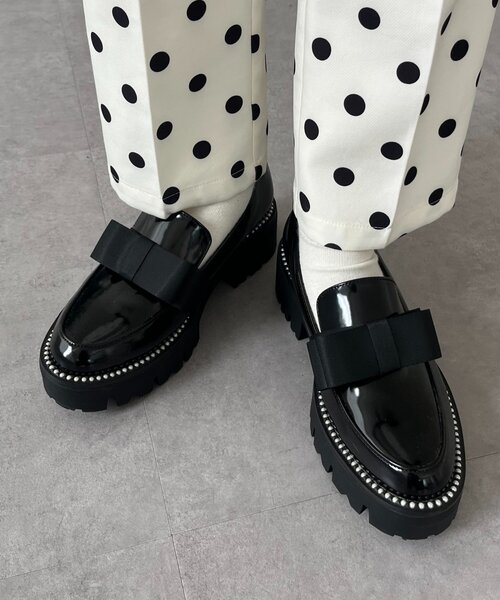 新品未使用【prose verse】リボンパールローファー セール】リボンパールローファー（ローファー）｜prose verse（プロズ