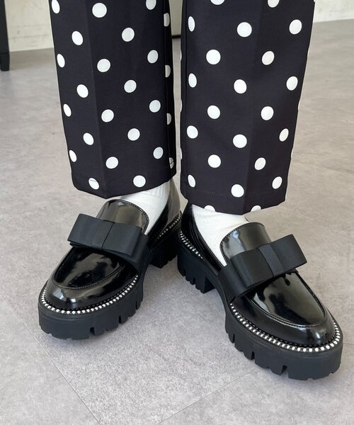 prose verse(プロズヴェール)の「リボンパールローファー(ローファー・レディース・ブラック・X-LARGE/LARGE/MEDIUM/SMALL)」の6枚目の写真