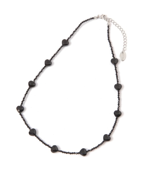 LOWRYS FARM（ローリーズファーム）の「トバシハートガラスネックレス　592313（ネックレス・レディース・ブラック/レッド/クリア・FREE）」の4枚目の写真