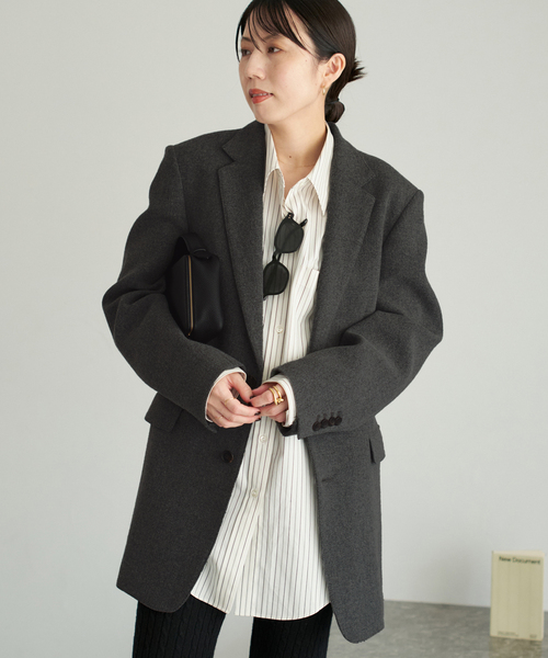 plage(プラージュ)の「《一部カラー/一部店舗・WEB限定追加》Big Tailored ジャケット(その他アウター・レディース・ブラック系その他/タン/ベージュ・38/36)」の5枚目の写真