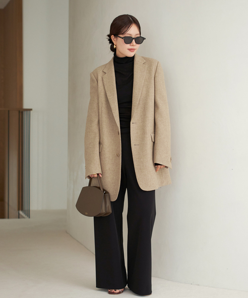 plage(プラージュ)の「《一部カラー/一部店舗・WEB限定追加》Big Tailored ジャケット(その他アウター・レディース・ブラック系その他/タン/ベージュ・38/36)」の7枚目の写真